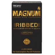 Trojan Magnum Ribbed N12